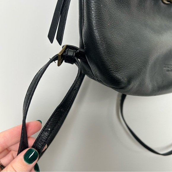 Margot New York Camille Black Leather Backpack - Picture 4 of 10